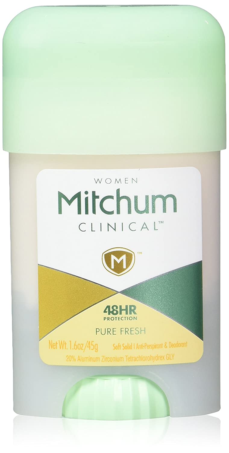 230816075613527_1 Women's Deodorant by Mitchum, Clinical, Soft, Solid Antiperspirant Deodorant, Powder Fresh, 1.6 Oz (Pack of 1) - Image 1